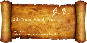 Jónap Veréna névjegykártya